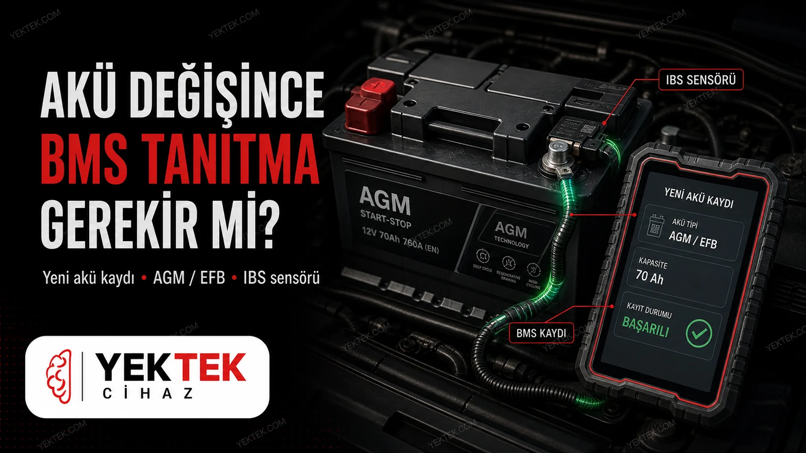 Akü Değişince BMS Tanıtma Gerekir mi? için YekTek Cihaz teknik rehber kapak görseli
