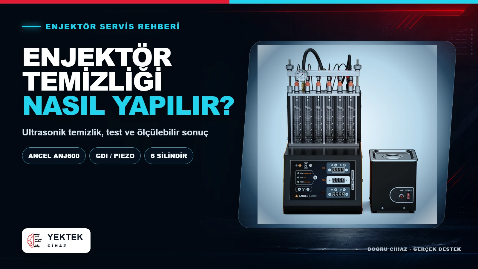 ANCEL ANJ600 ile enjektör test ve ultrasonik temizliği