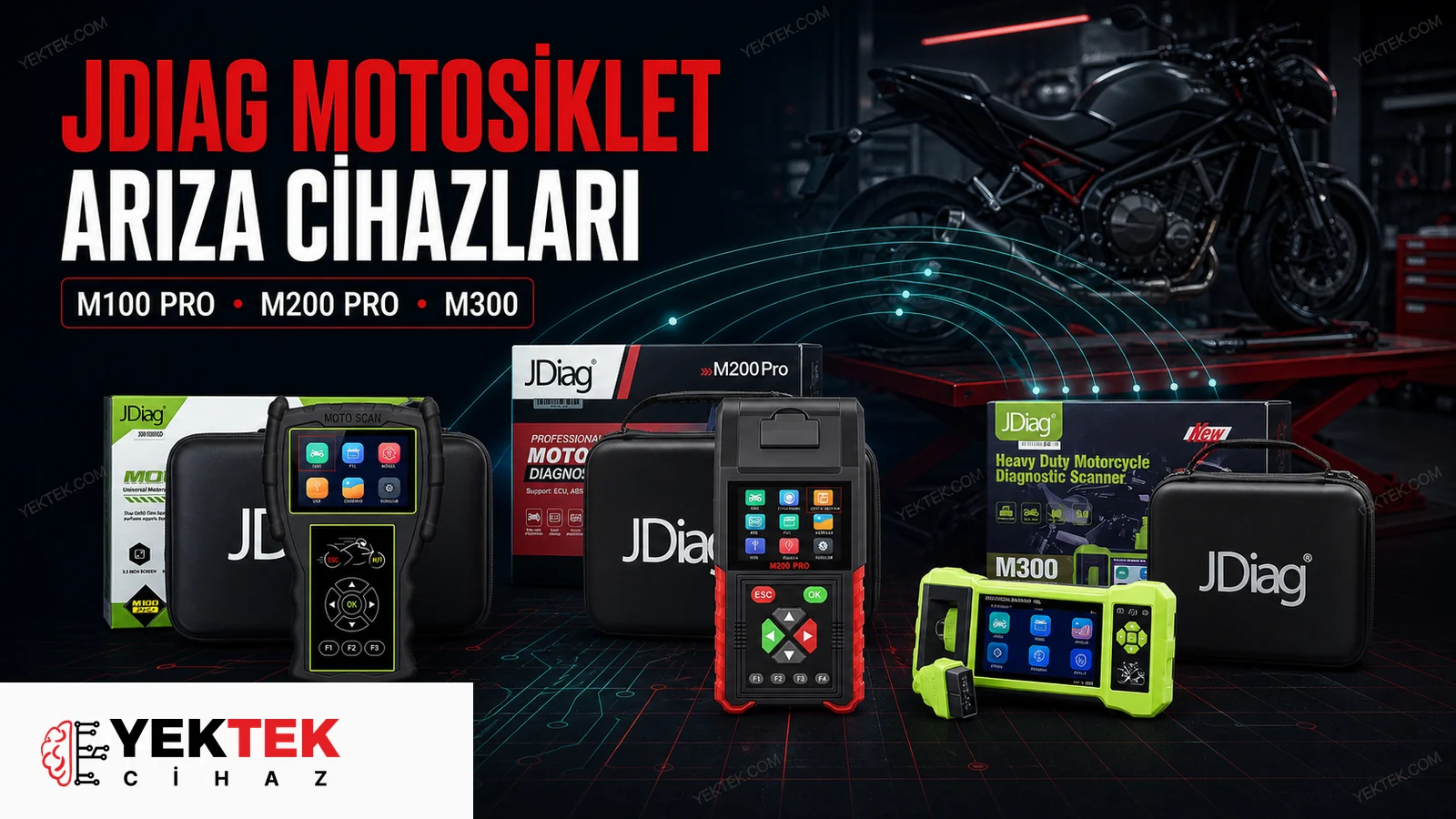 JDiag Motosiklet Arıza Cihazları için YekTek Cihaz teknik rehber kapak görseli