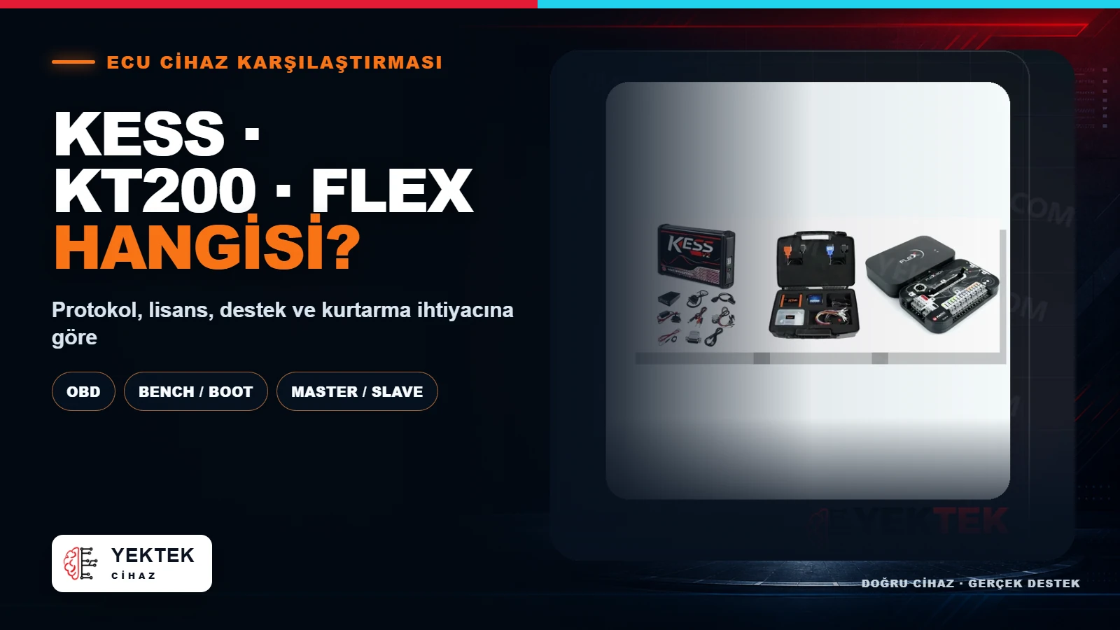 KESS, KT200 ve Flex: Atölye İçin Hangisi Daha Mantıklı? YekTek Cihaz kapak görseli