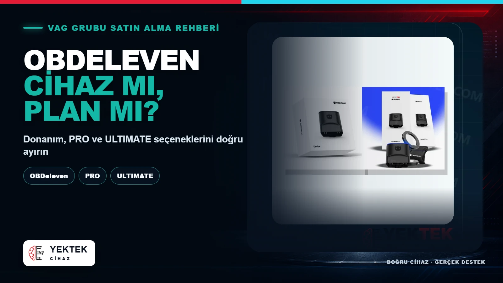OBDeleven Alırken Cihaz mı Plan mı Önemli? YekTek Cihaz kapak görseli