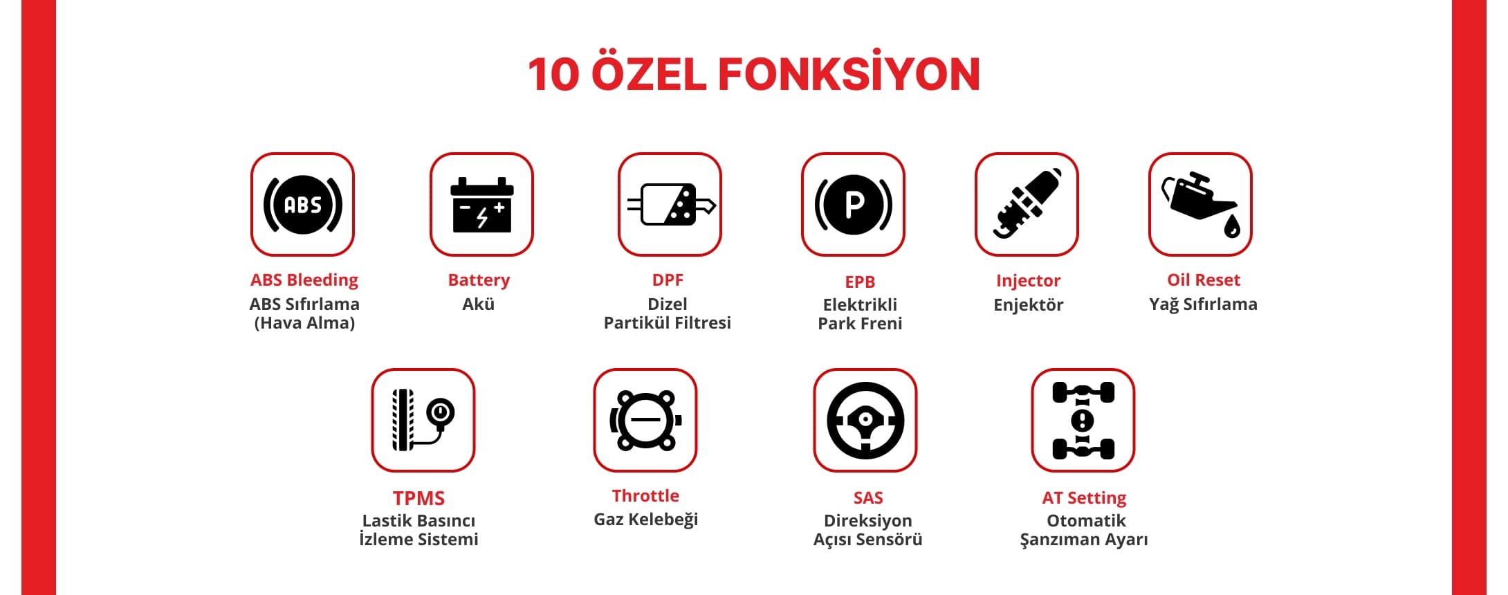 Ancel V5BT Arıza Tespit Cihazı ÖZel Fonksiyonlar Ancel V5BT Arıza Tespit Cihazı ÖZel Fonksiyonlar