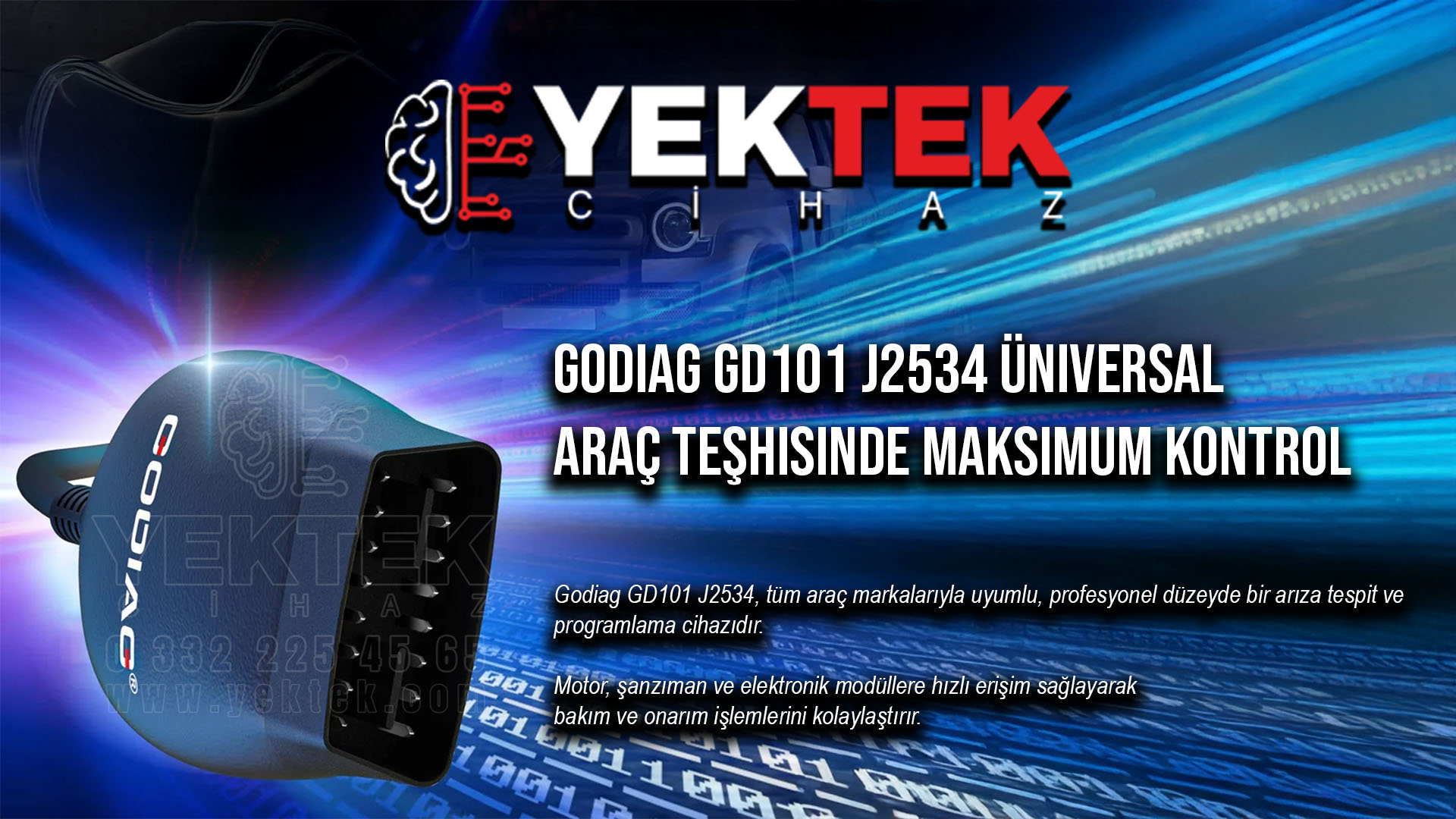 Godiag GD101 J2534 Üniversal Cihazı YEKTEK açıklama görseli