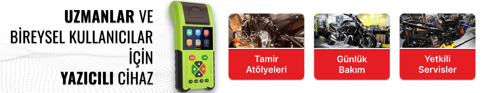 jDiag M200 Master Full 25 kablolu Soketli Motosiklet Arıza Tespit CihazıKimler İçin Uygundur