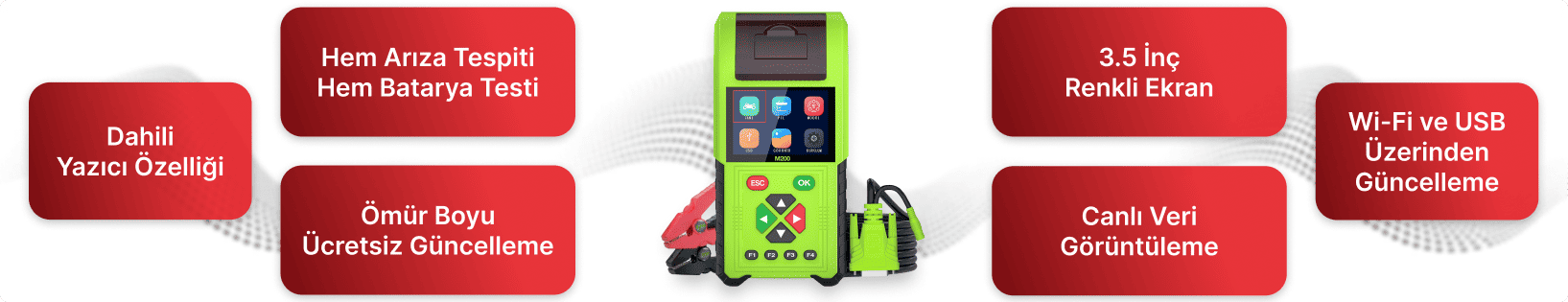 jDiag M200 Master Full 6 kablolu OBD Versiyon Motosiklet Arıza Tespit Cihazı Özellikleri