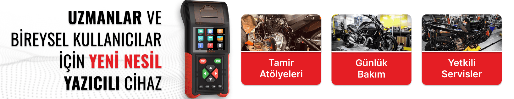 Ömür Boyu Ücretsiz Motosiklet Arıza Tespit Cihazı - jDiag M100 Pro