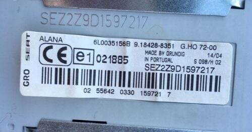 Seat Radyo Teyp Pin Kodu Servisi açıklama görseli Seat Radyo Teyp Pin Kodu Servisi açıklama görseli