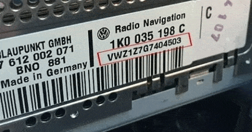 Volkswagen Radyo Teyp Pin Kodu Servisi açıklama görseli Volkswagen Radyo Teyp Pin Kodu Servisi açıklama görseli