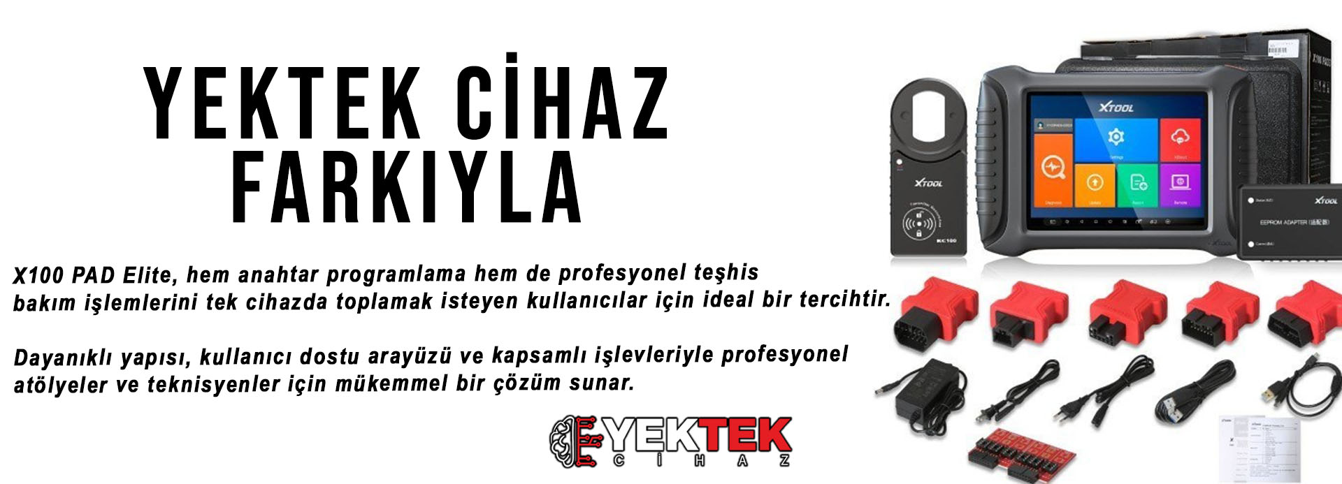 Xtool X100Pad Elite Anahtar Programlama Ve Arıza Tespit Cihazı açıklama görseli