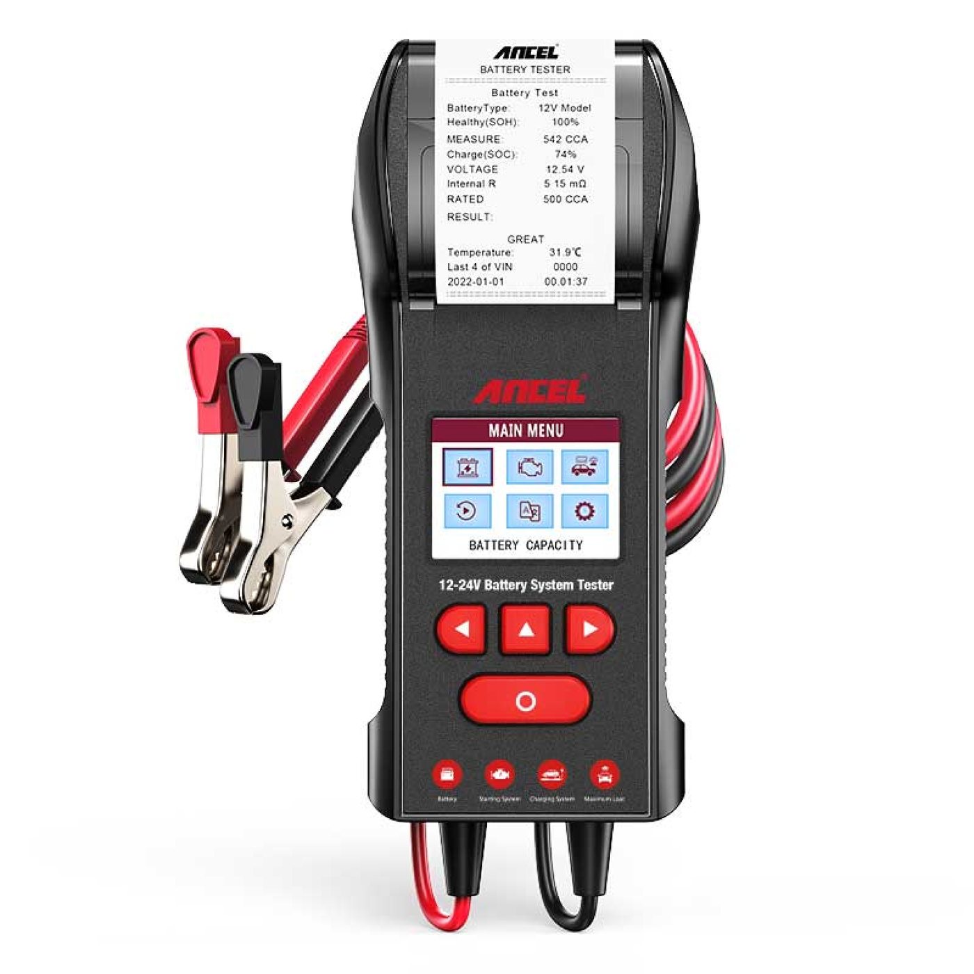 ANCEL BST600 12V & 24V Profesyonel Yazıcılı Akü Test Cihazı ANCEL BST600 12V & 24V Profesyonel Yazıcılı Akü Test Cihazı
