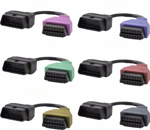Fiat Alfa Romeo Jeep Multiecuscan için OBD 2 Kablo Adaptörleri 6’lı Kablo Seti