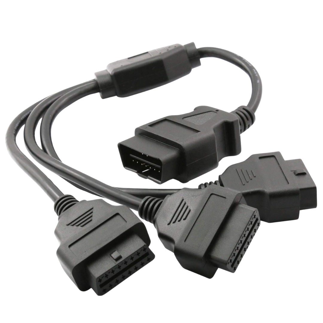 OBD Çoklama Kablosu 1 Erkek OBD den 3 Dişi OBD Kablosu Aynı Anda 3 Cihaz Bağla