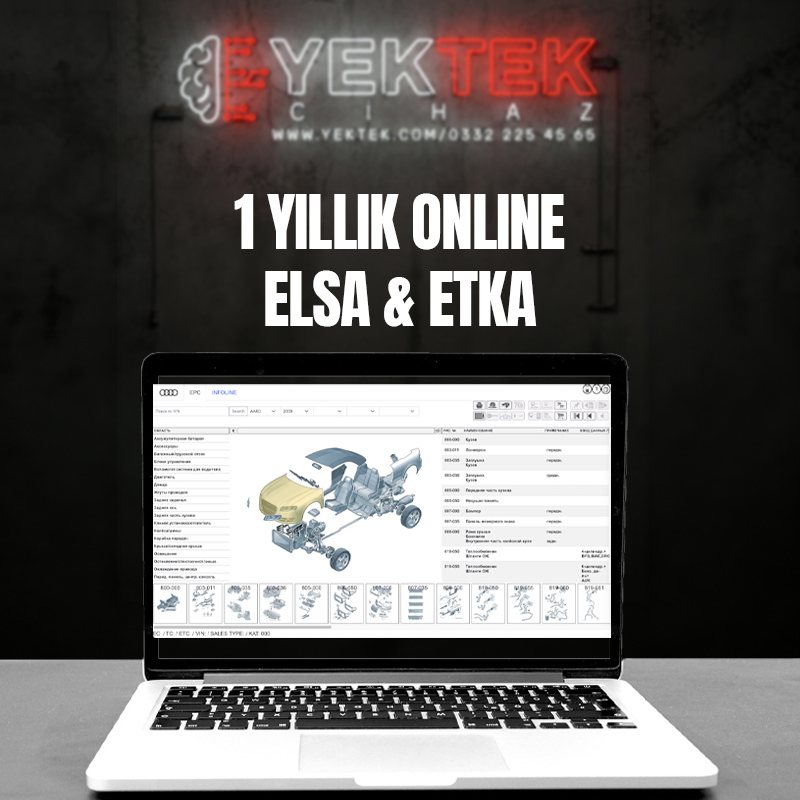 Premium VAG Online Servis Hizmeti: 1 Yıllık ELSA &amp; ETKA Erişimi (VW, Audi, Seat, Skoda, Porsche, Bentley, MAN Dahil)