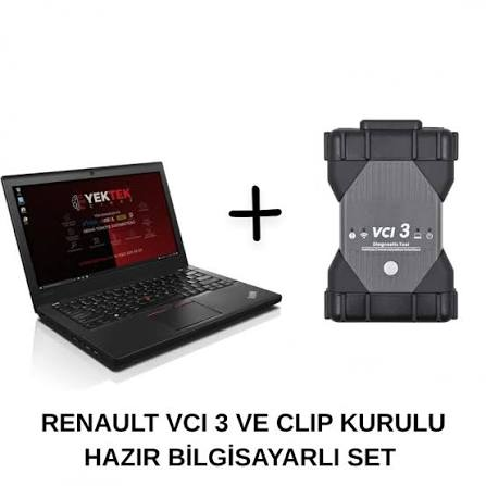 Renault VCI3 Clip Kurulu Hazır Bilgisayar + LENOVO X SERİSİ Renault VCI3 Clip Kurulu Hazır Bilgisayar + LENOVO X SERİSİ