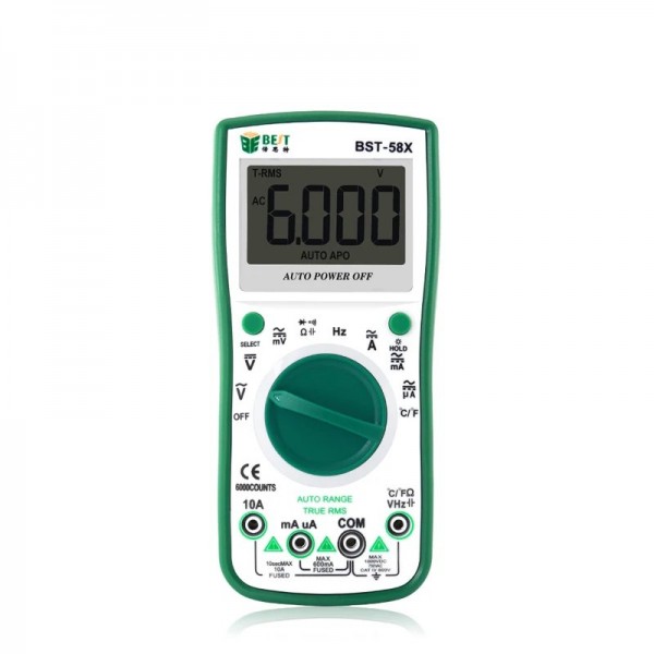 Bst-58X ok Fonksiyonlu Dijital Multimetre/Voltmetre 6000 Ac/Dc Gerilim Akım Test Cihazı