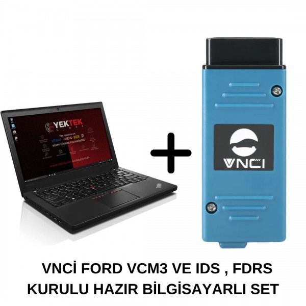 FORD VNCI VCM 3 ONLİNE IDS ve FDRS Kurulu Hazır Bilgisayar + LENOVO X SERİSİ