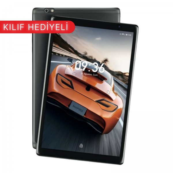 MAXRON MXPRO 10.1 Inch Tablet, 8 ekirdek CPU, 6 GB RAM, 64 GB Dahili Depolama, SD Kart Destei, Kılıf Hediyeli
