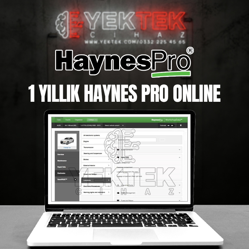 Haynes Pro Online Türkçe Tamir, Bakım ve Elektrik Tesisat , Sente Şeması Katalog Yazılımı
