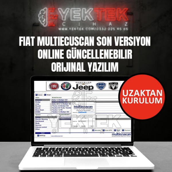 Fiat MultiEcuScan Son Versiyon Online Güncellenebilir Orijinal Yazılım fiyatı ve teknik özellikleri