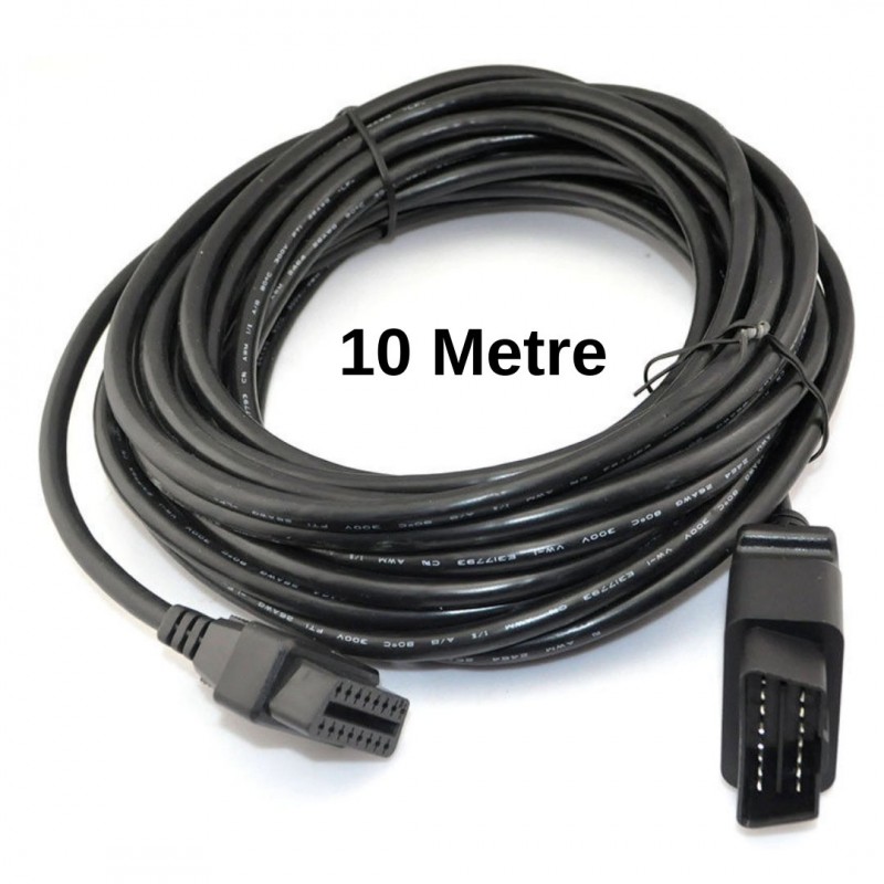 YekTek 10 Metre OBD2 Teşhis Cihazı Uzatma Kablosu 16 Pin – Erkekten Dişi Sokete, Dayanıklı ve Yüksek Kalite