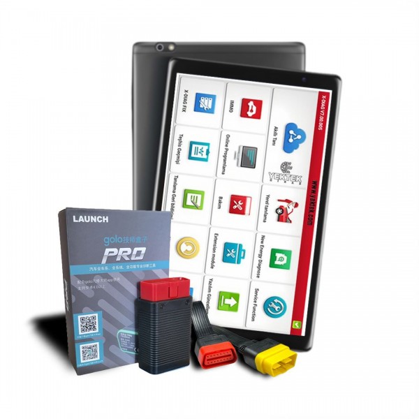 Türkçe Launch DIAGZONE PRO V2 Golo Pro 4 Oto Arıza Tespit Cihazı Online 10.1 ınch MAXRON MXPRO Tablet