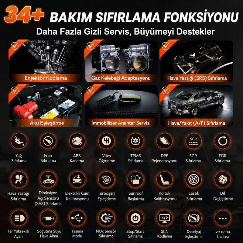 ANCEL DS600 ELITE Profesyonel Universal OBD2 Oto Arıza Tespit Cihazı