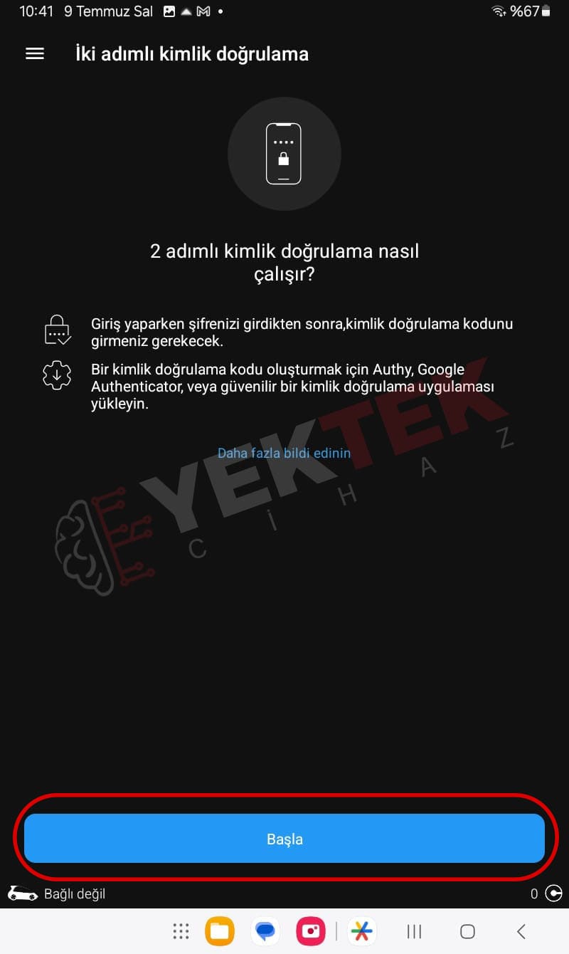 İki Adımlı Kimlik Doğrulama